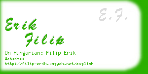 erik filip business card